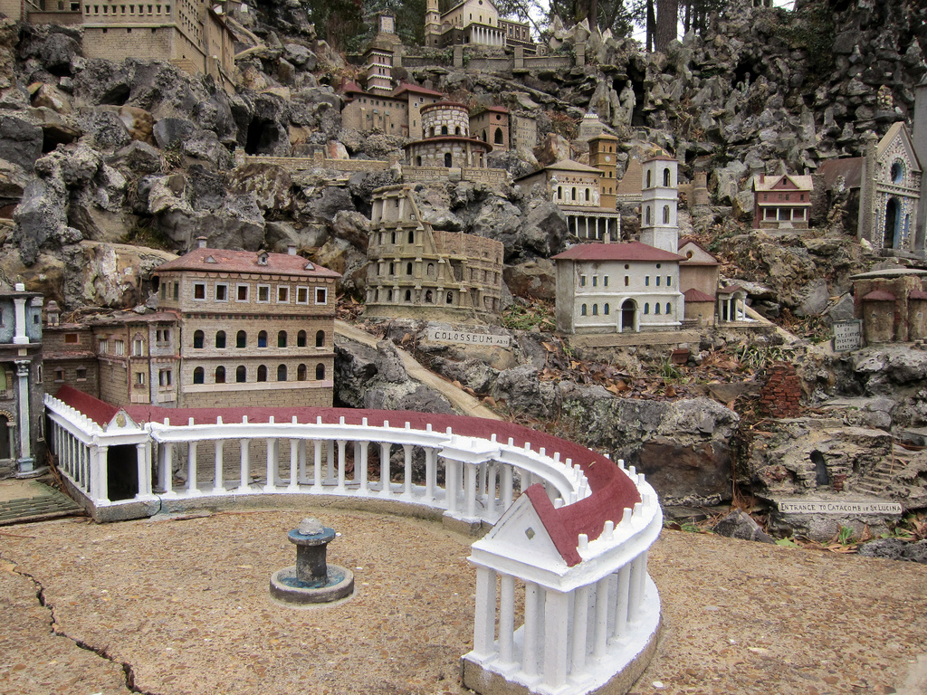 See holy sites in miniature at the Ave Maria Grotto in Cullman, AL.